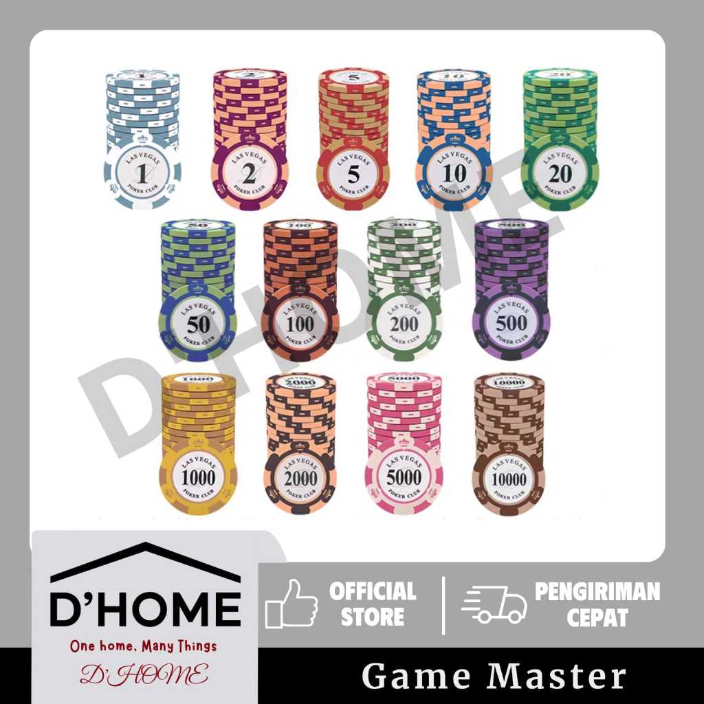 Poker Chip Set 100 Pcs + Acrylic Box