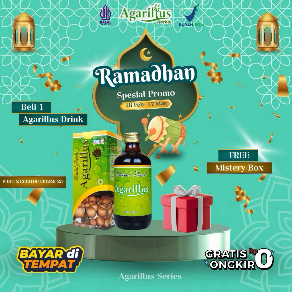 Herbal Drink Agarillus - Agarillus Hijau Original Berlogo