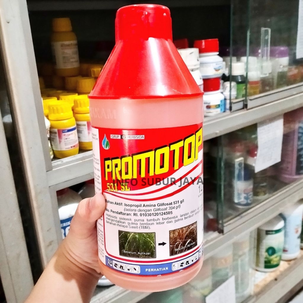 Promotop 531SL–1 Liter Racun Rumput Mati Sampai Akar