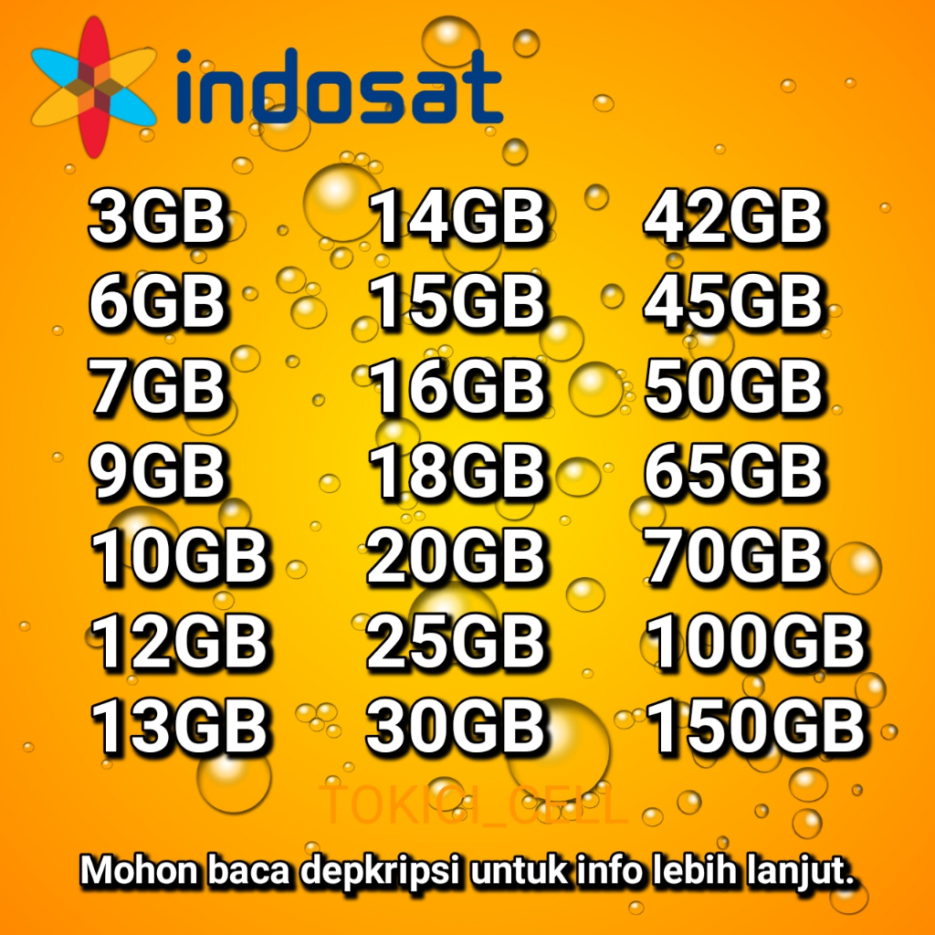 Paket Kuota Internet Data Isi Ulang IM3 INDOSAT Freedom Unlimited 3GB 5.5GB 6GB 7GB 6.5GB 9GB 10GB 1
