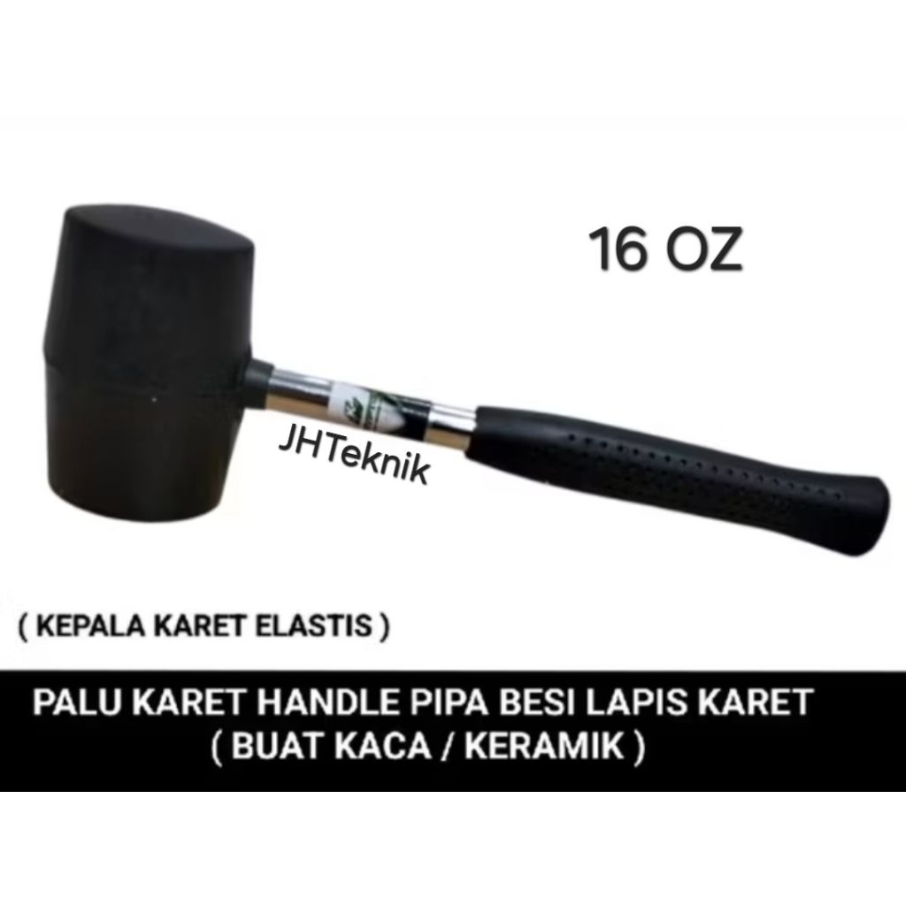 Paku Karet Gagang Besi 16 OZ/Palu Ketok Karet Gagang Besi 16 Oz