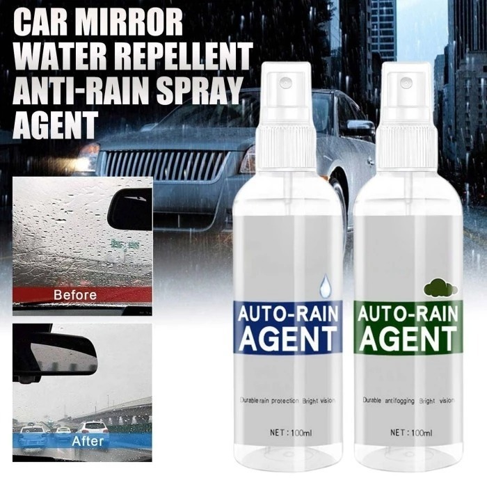 Spray Anti embun Fog Air Hujan Rain Kabut Agent pembersih Kaca Mobil Helm Spion Motor Kacamata LENS 