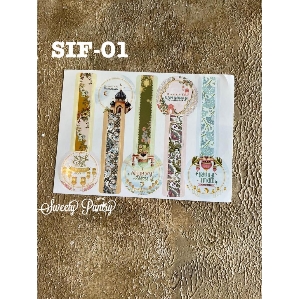 Stiker Sticker hiasan dus box kotak toples lebaran Idul Fitri