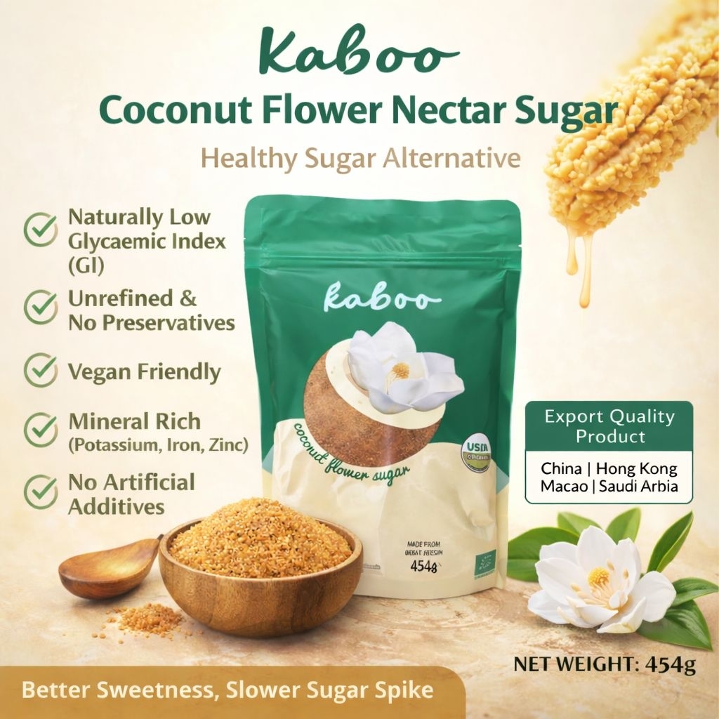 Kaboo Coconut Flower Nectar Sugar Organic Coconut Sugar Gula organik