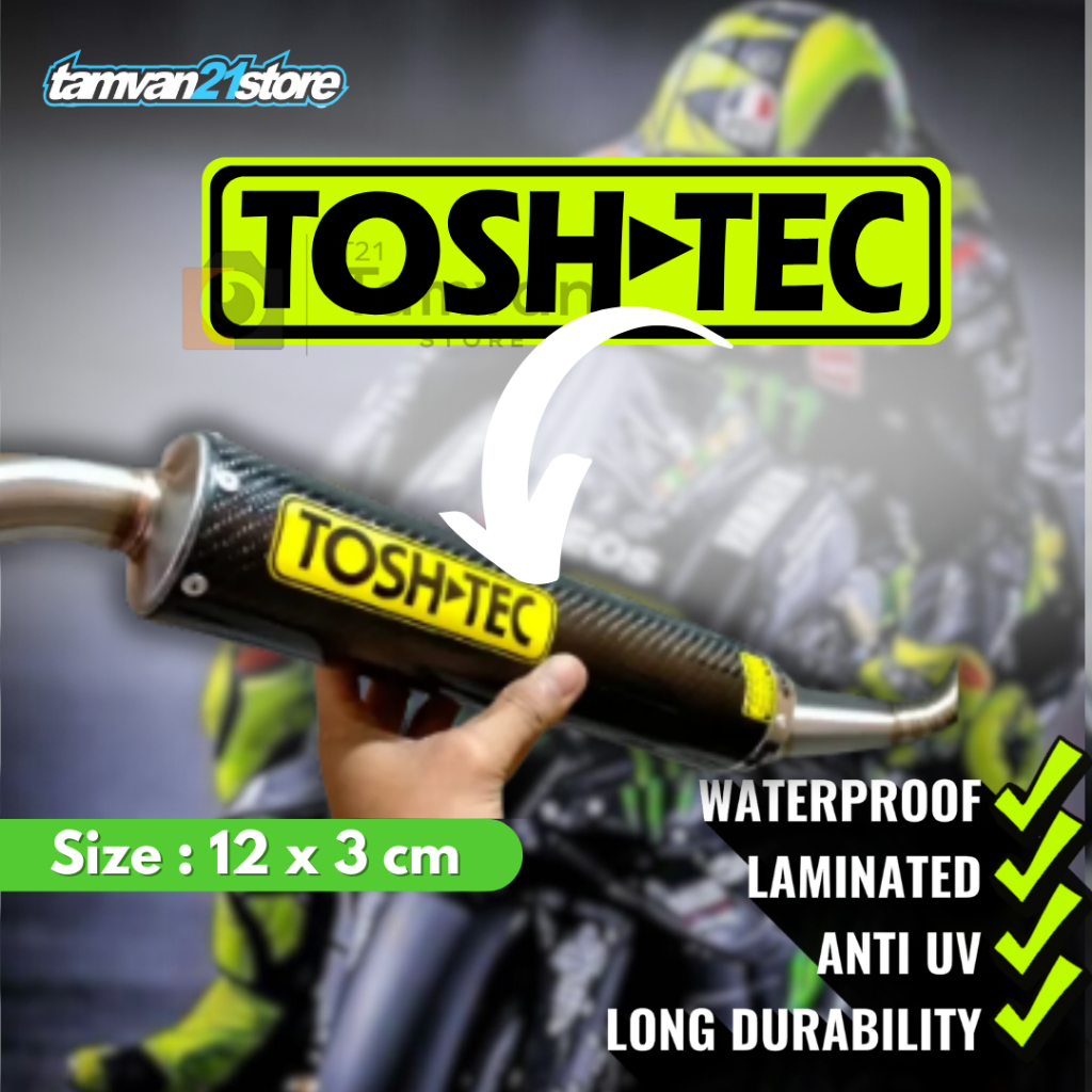 STICKER KNALPOT TOSHTEC KNALPOT SILINCER MOTOR