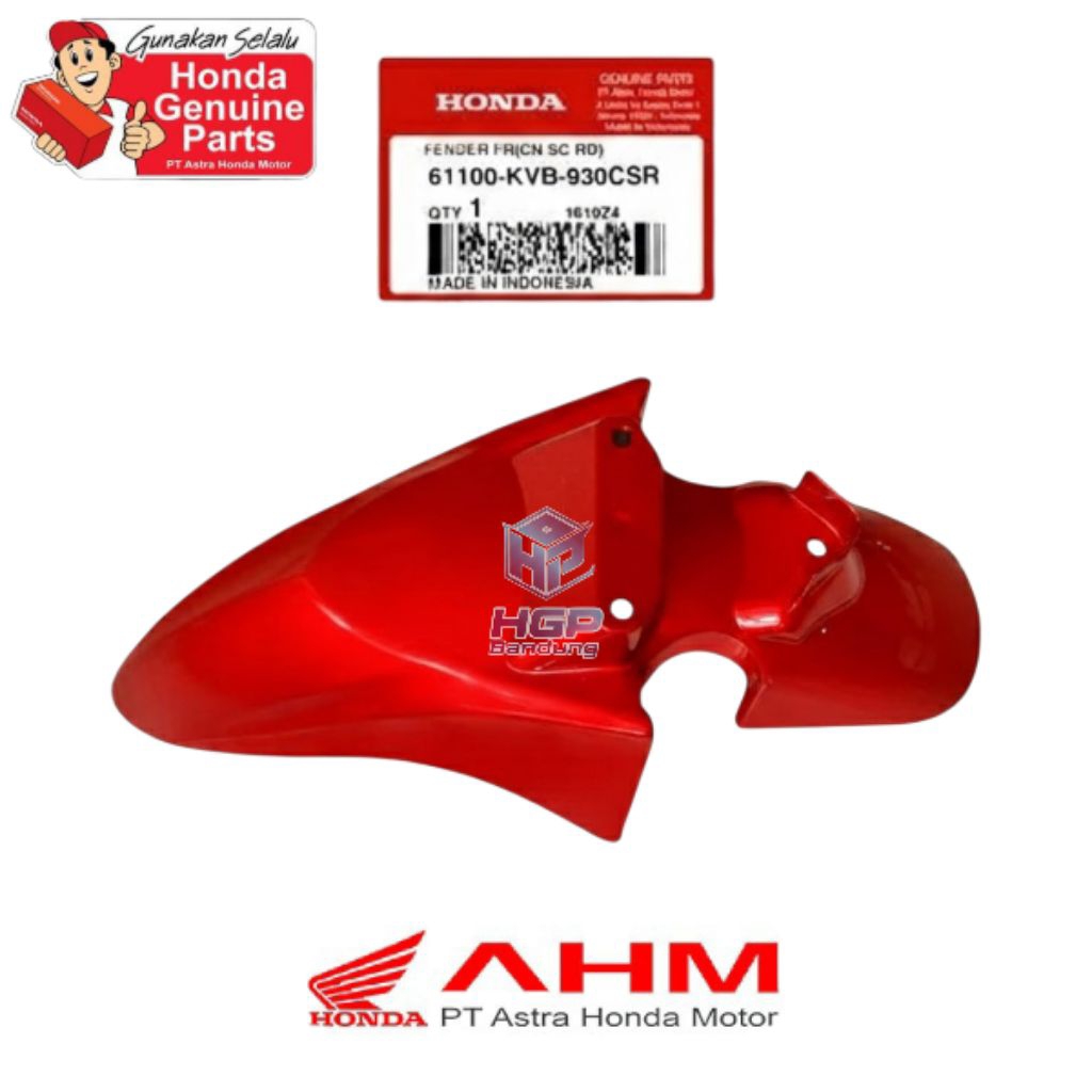 61100-KVB-930CSR Fender Front Spakbor Slebor Depan Vario 110 Cw Old Lama Karbu Merah Marun Original 