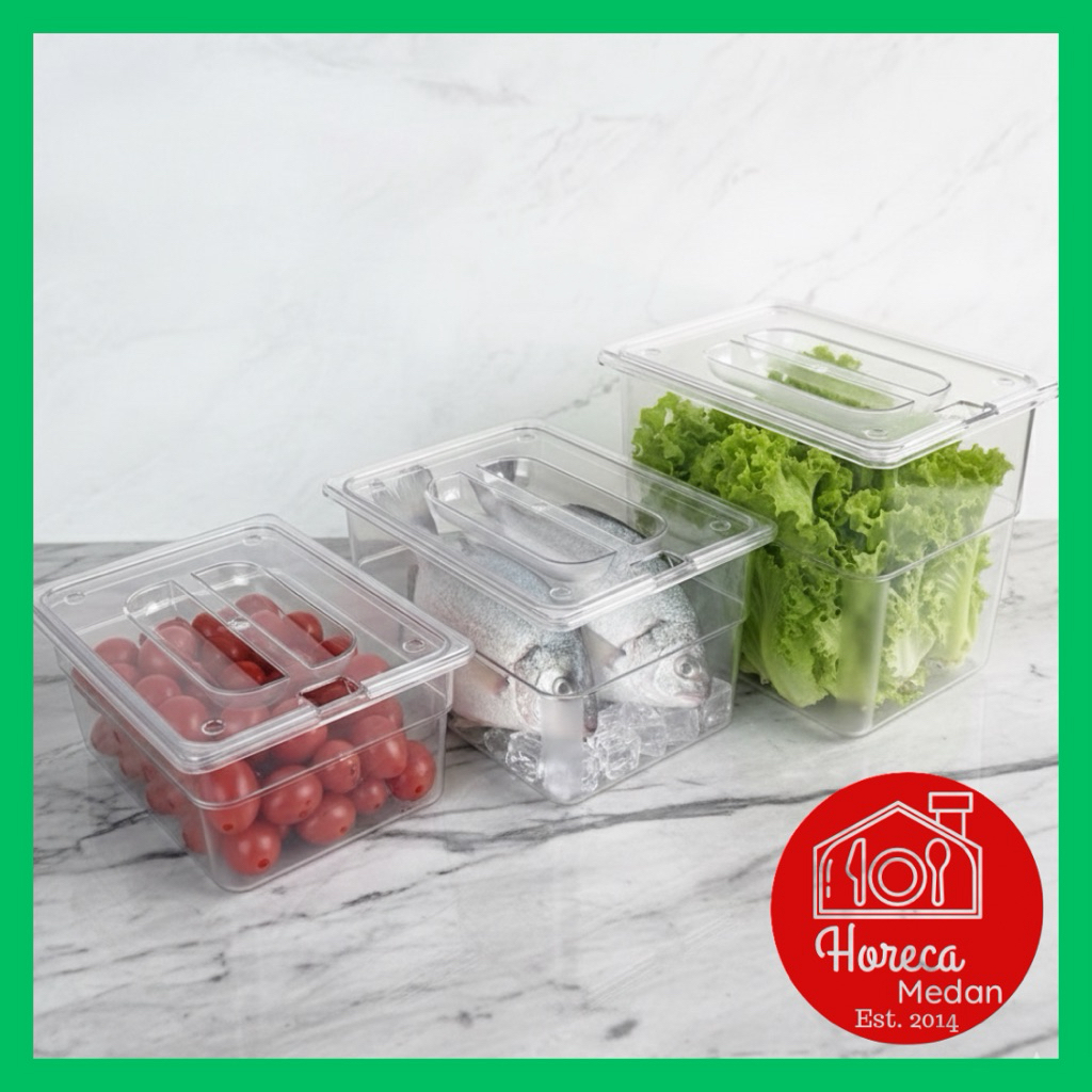 Lucky Star - Food Pan Acrylic Alina / Gastronom acrylic bening / Topping Pan Acrylic Alina 1,5lt 2,5