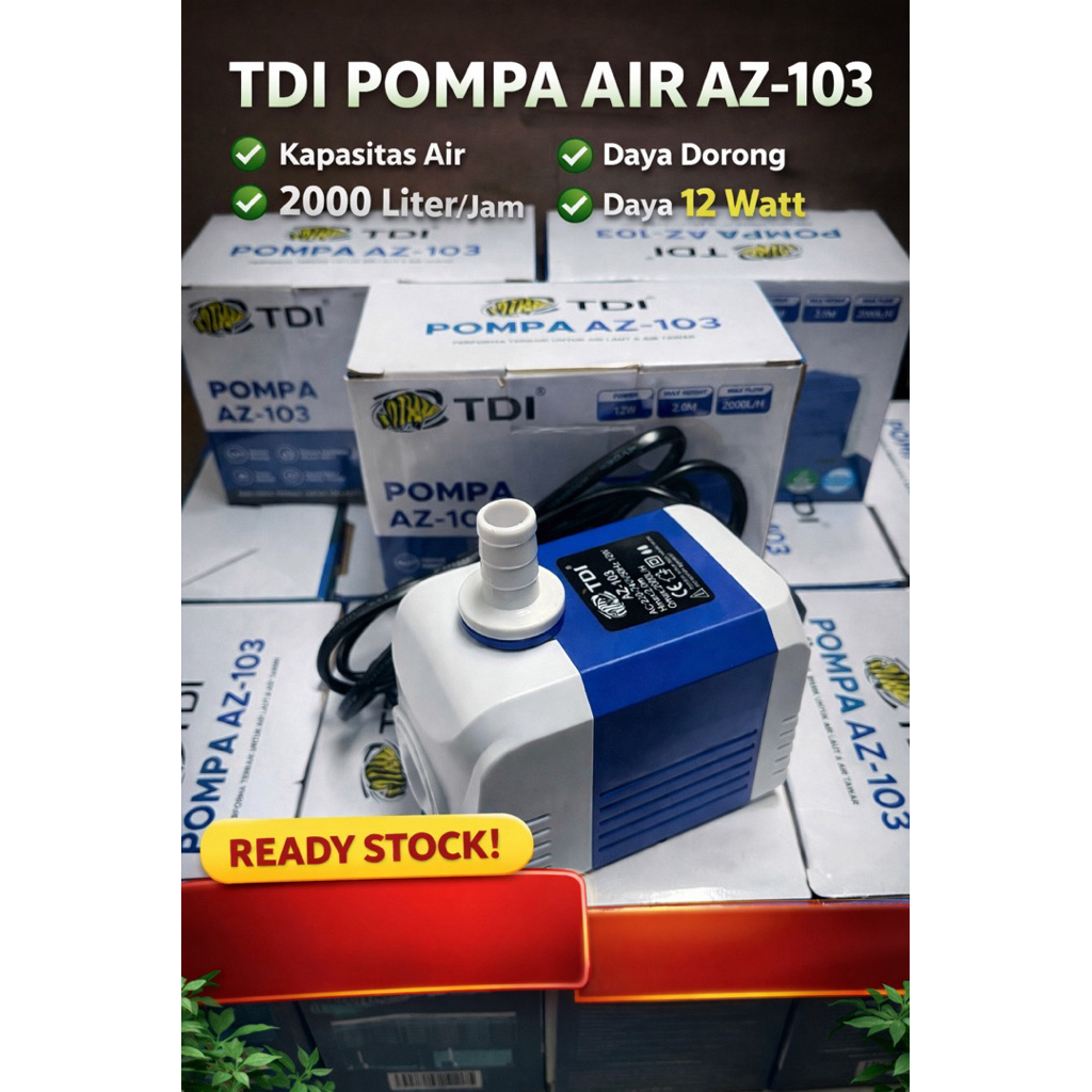POMPA AQUARIUM TDI AZ 103 POMPA AQUARIUM KOLAM 2000 LPH