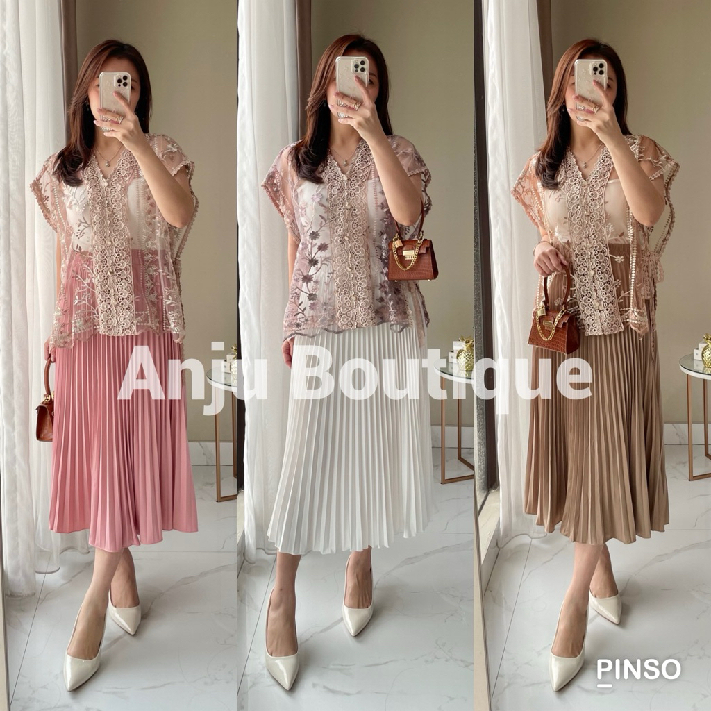 ANJU - Nadia Outer | Outer Brokat Wanita | Outer Lace Brokat Premium