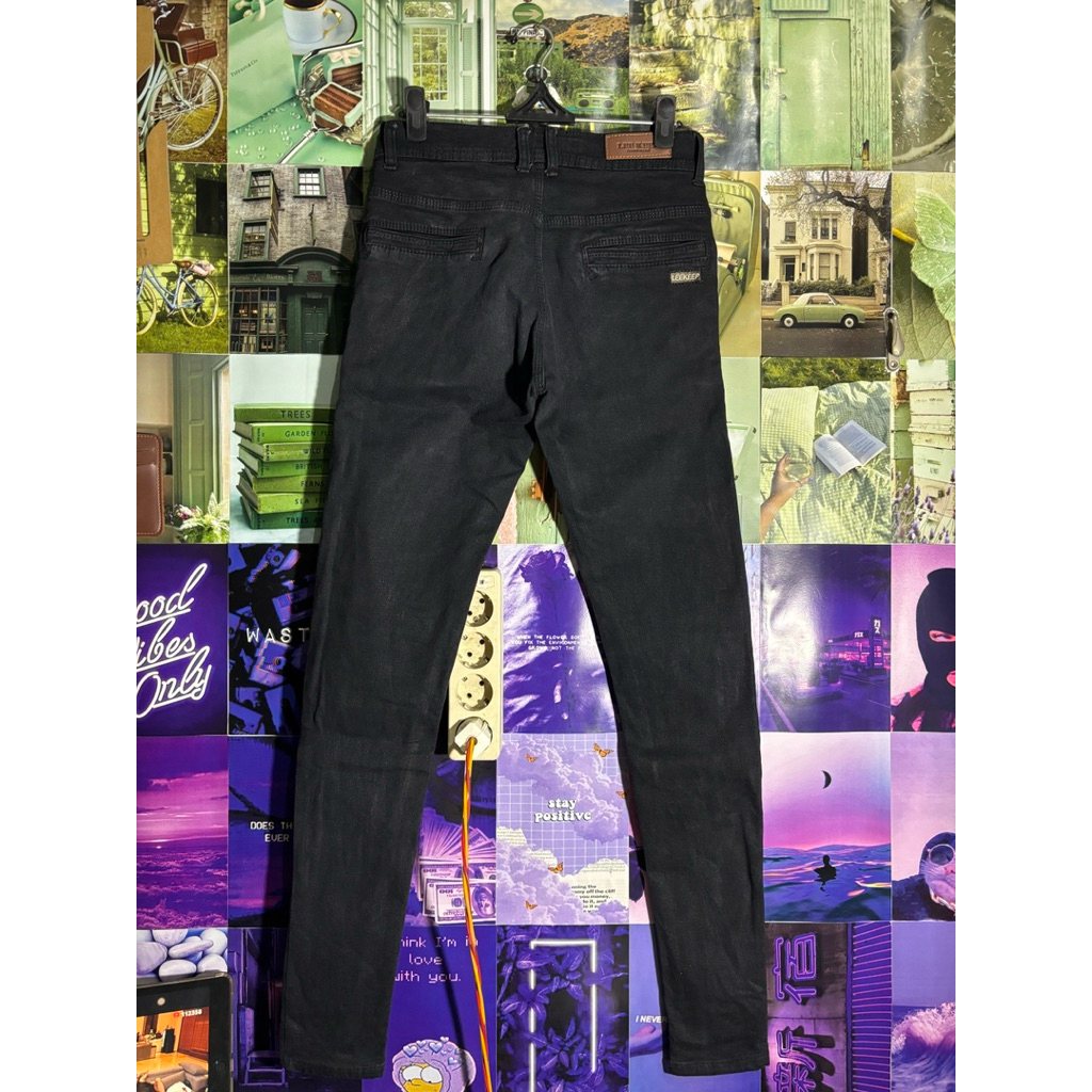 Lee Keep Black Slim Vintage Jeans Size 28 Preloved