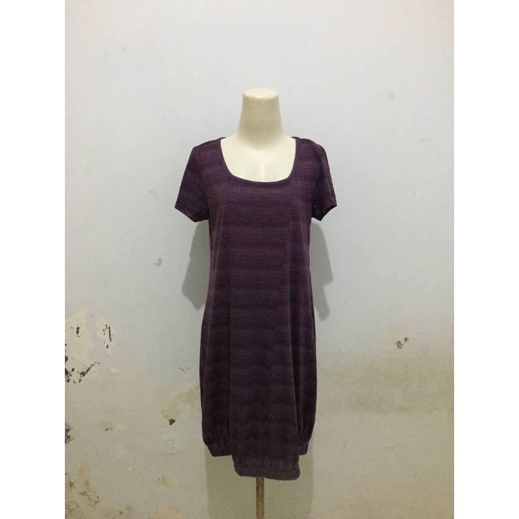 [preloved] dress kaos graphis ungu