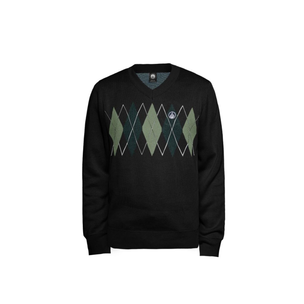 Prung Anselmo Knitwear 80's Sweater Rajut Warna Hitam