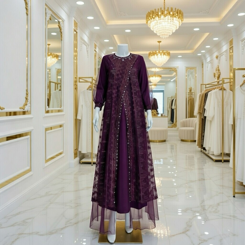 Outfit Lebaran Gamis brukat