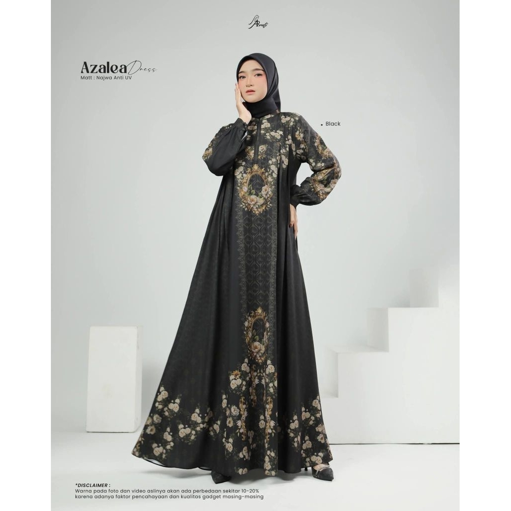 Dres Azalea Arrafi Dres motif Terbaru Dres bahan Uv gamis kekinian
