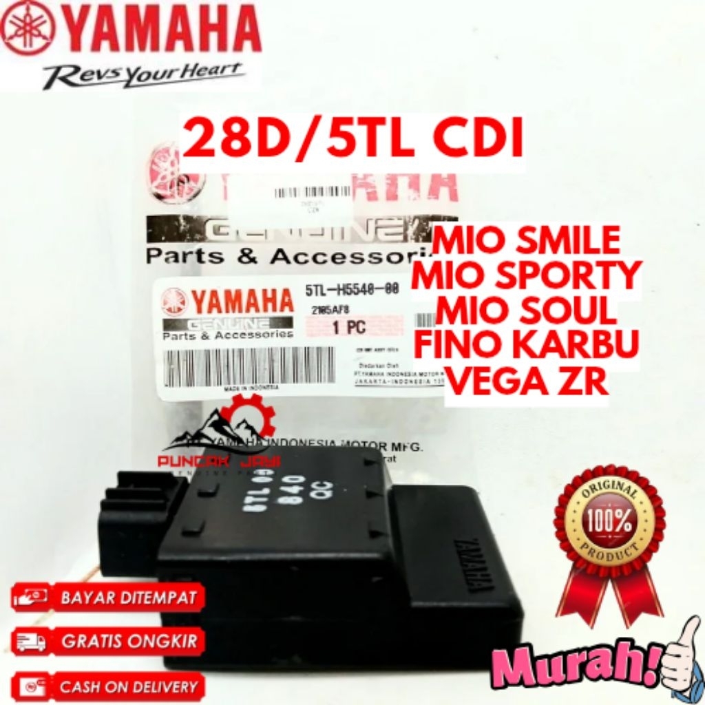 CDI ORIGINAL YAMAHA KODE 28D / 5TL, CDI MIO SMILE, CDI MIO SPORTY, CDI MIO SOUL, CDI FINO KARBU, CDI