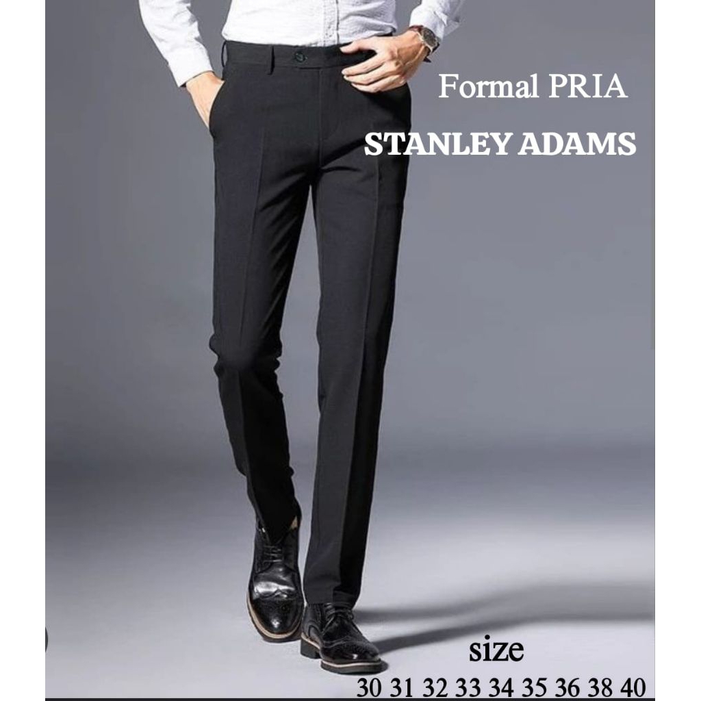 Celana Formal Stanley Adams Slim fit/Ankle (khusus hitam)