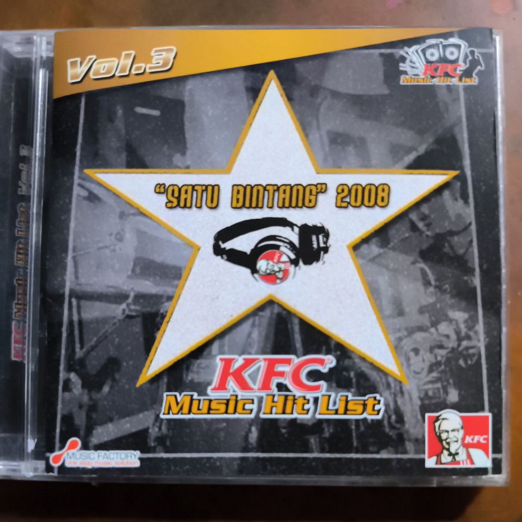 CD Musik KFC Music Hits List SATU BINTANG 2008