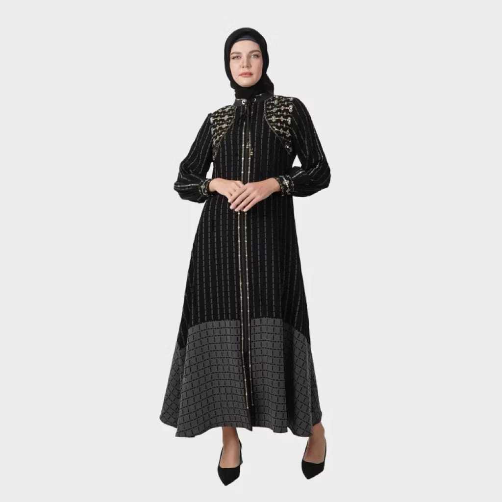 Gamis Abaya Hikmat Fashion Original A3395 Abaya Hikmat noerbutik muslim