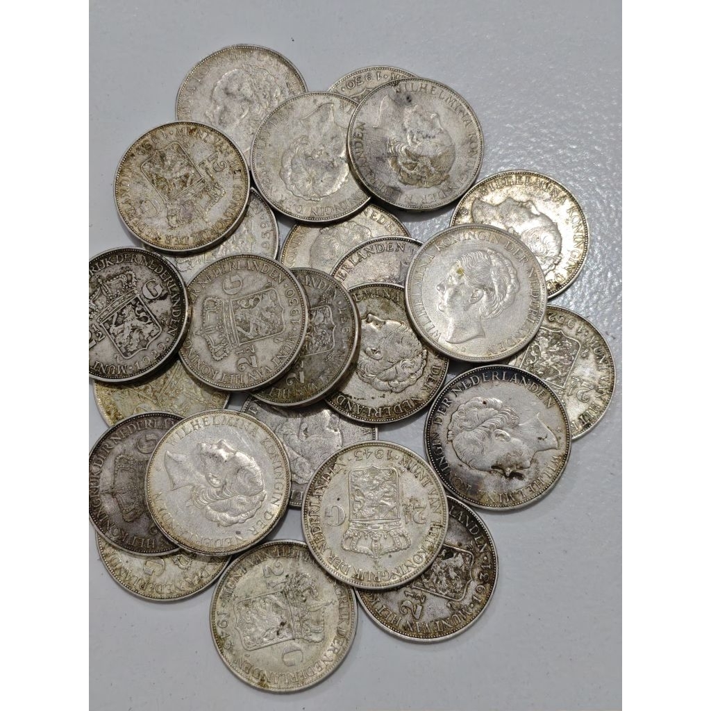 koin 2,5 Gulden wihelmina