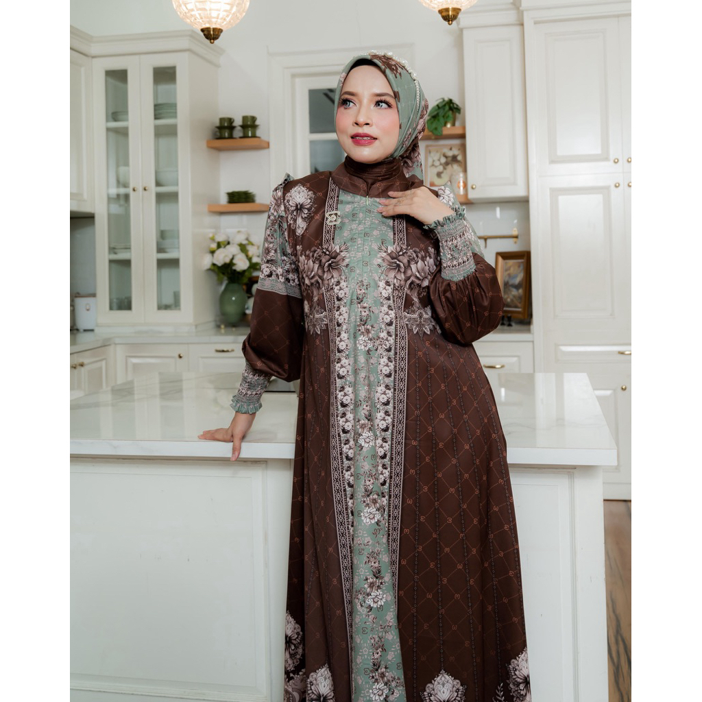 LAMORA GAMIS PRINTING BY ELDEENA set hijab