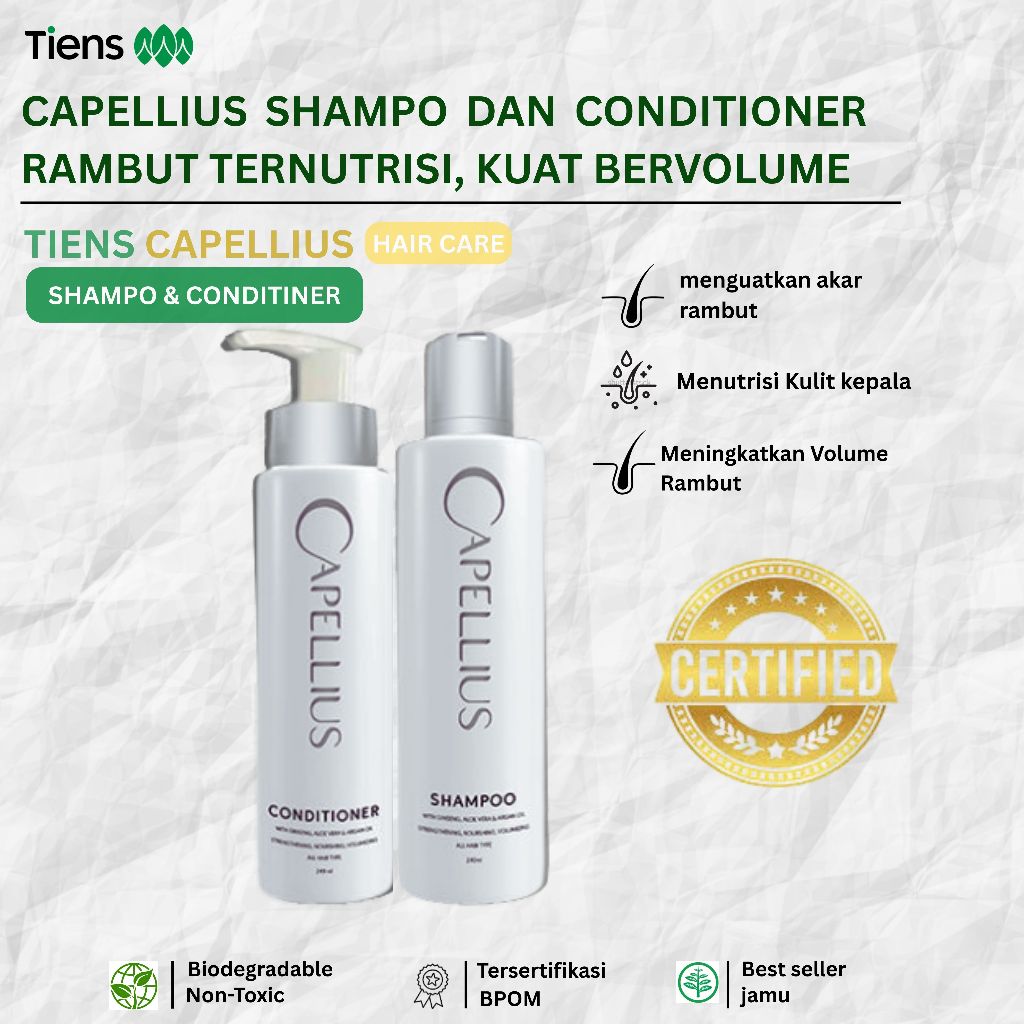 Tiens Capeliaus Shampoo + Conditioner Paket Penumbuh Rambut & Anti Botak