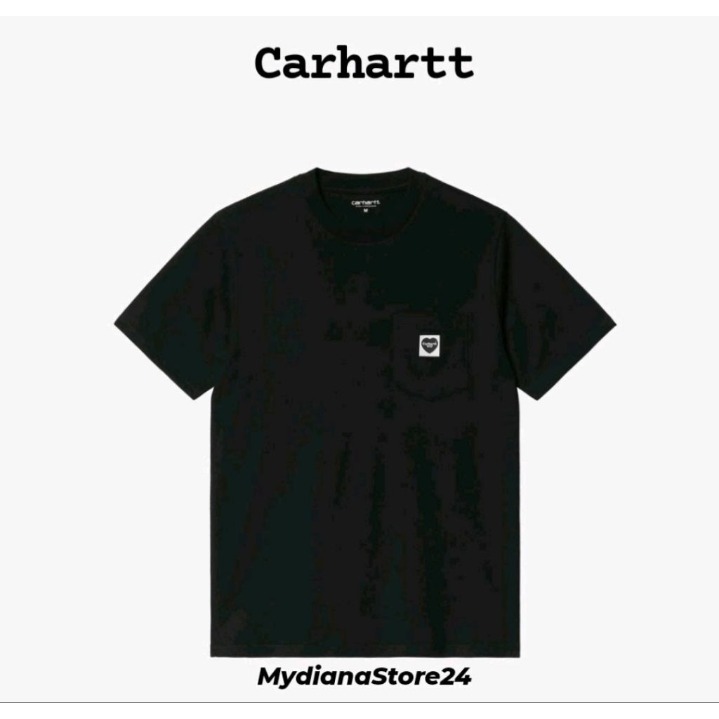 CARHARTT - CARHARTT WIP S/S POCKET HEART T-SHIRT - BLACK / BLACK