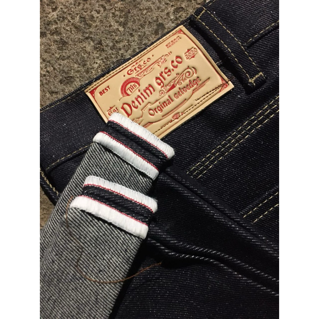 CELANA DENIM SELVEDGE ACCENT GRS.CO APPAREL 15 OZ(SLIM STARIGHT)