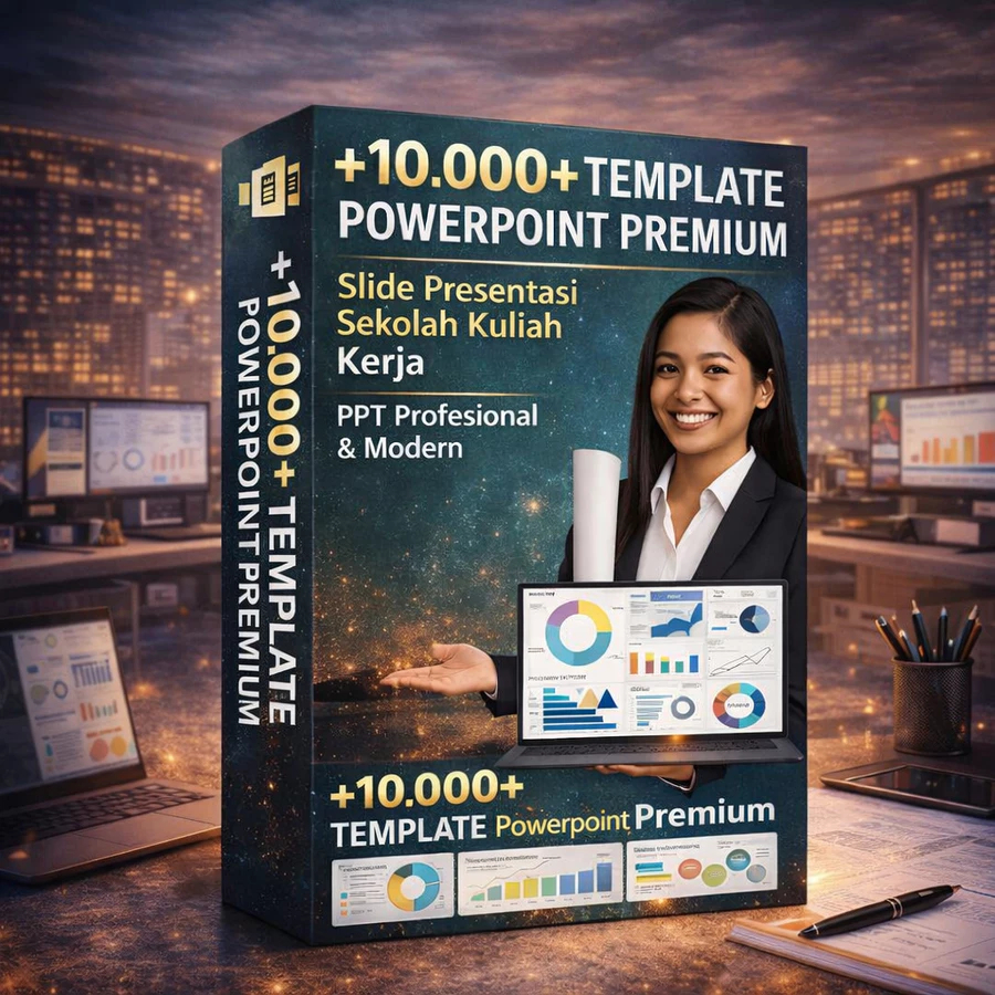 10.000+ Template PowerPoint Premium | Slide Presentasi Sekolah Kuliah Kerja | PPT Profesional & Mode
