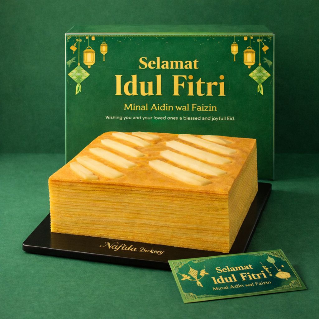 Lapis legit keju spesial butter wijsman, 20x20 cm ( halal )