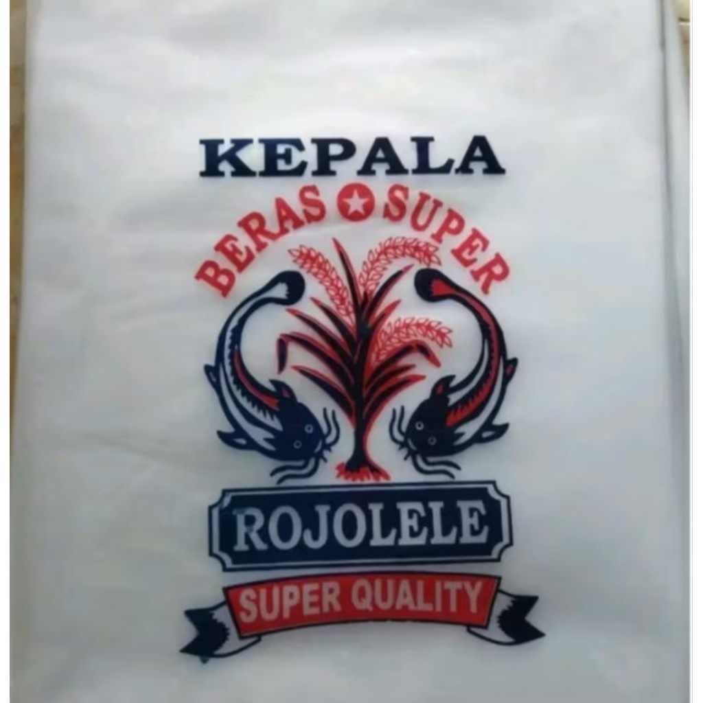 Plastik kemasan beras cap rojolele  5kg isi 50