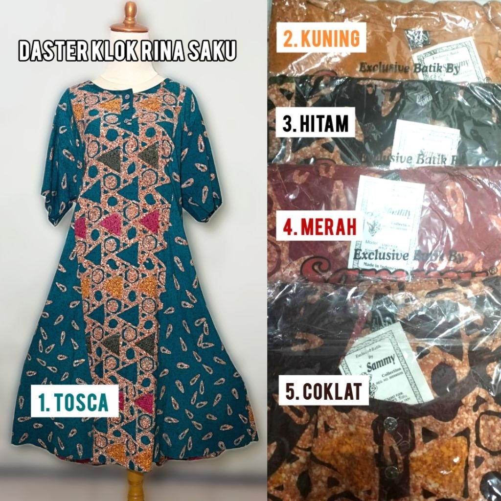 DASTER SAMMY PEKALONGAN KLOK STANDAR LENGAN PENDEK [PELANGI DASTER]