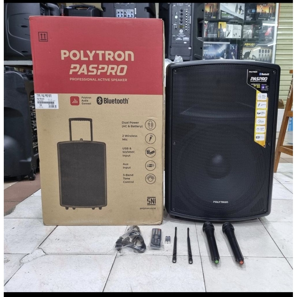 Speaker Polytron PAS PRO15F3 Portable Bluetooth 15 Inch