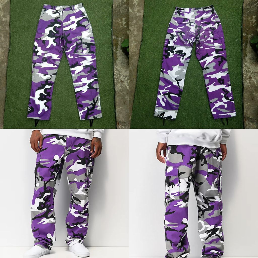 Rothco Trousers BDU Violet Camo Camouflage Cargo Pants Celana Rotcho no Alpha Industries Avirex