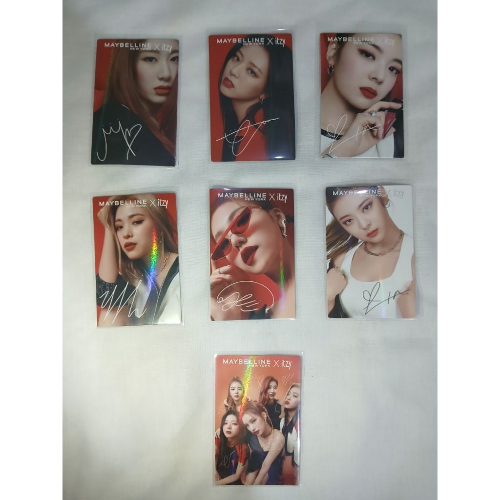official photocard itzy × maybelline