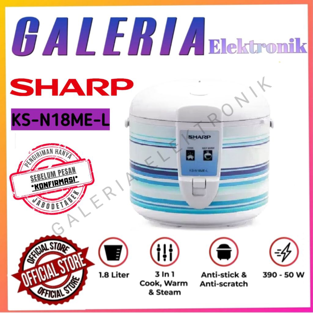 COOKWEAR SHARP KS-N18ME-L/KS N18ME L/KSN18MEL COOKER WHITE 1.8 L 390 WATT