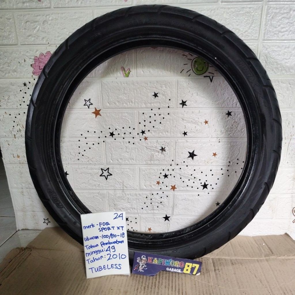 ban bekas FDR SPORT XT,,, TUBELESS ukuran 100/80-18