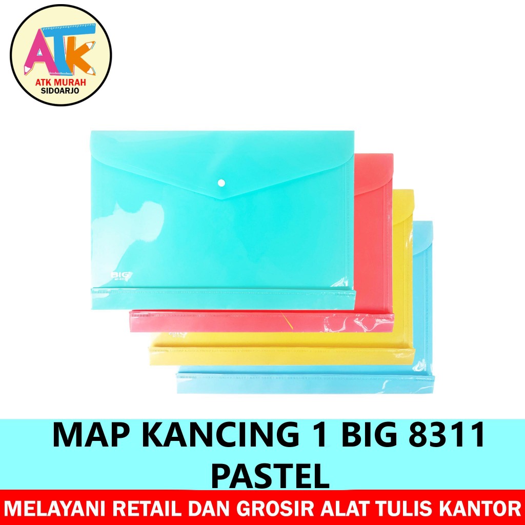 MAP PLASTIK KANCING 1 / MAP KANCING 1 BIG 8311 PASTEL