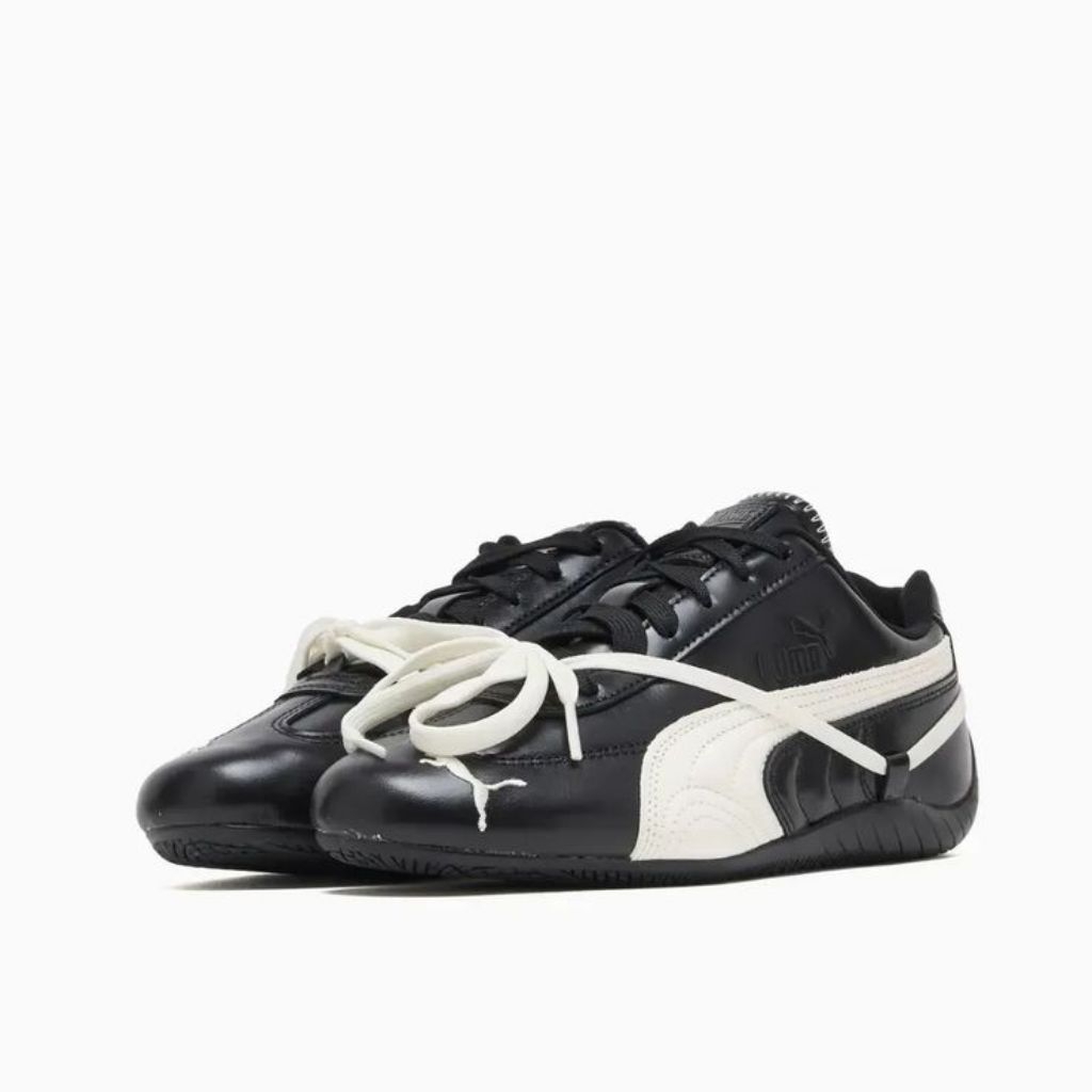 Sepatu wanita Puma Rosie Black white bahan leather ori Size 36-41(wajib up 1 size)