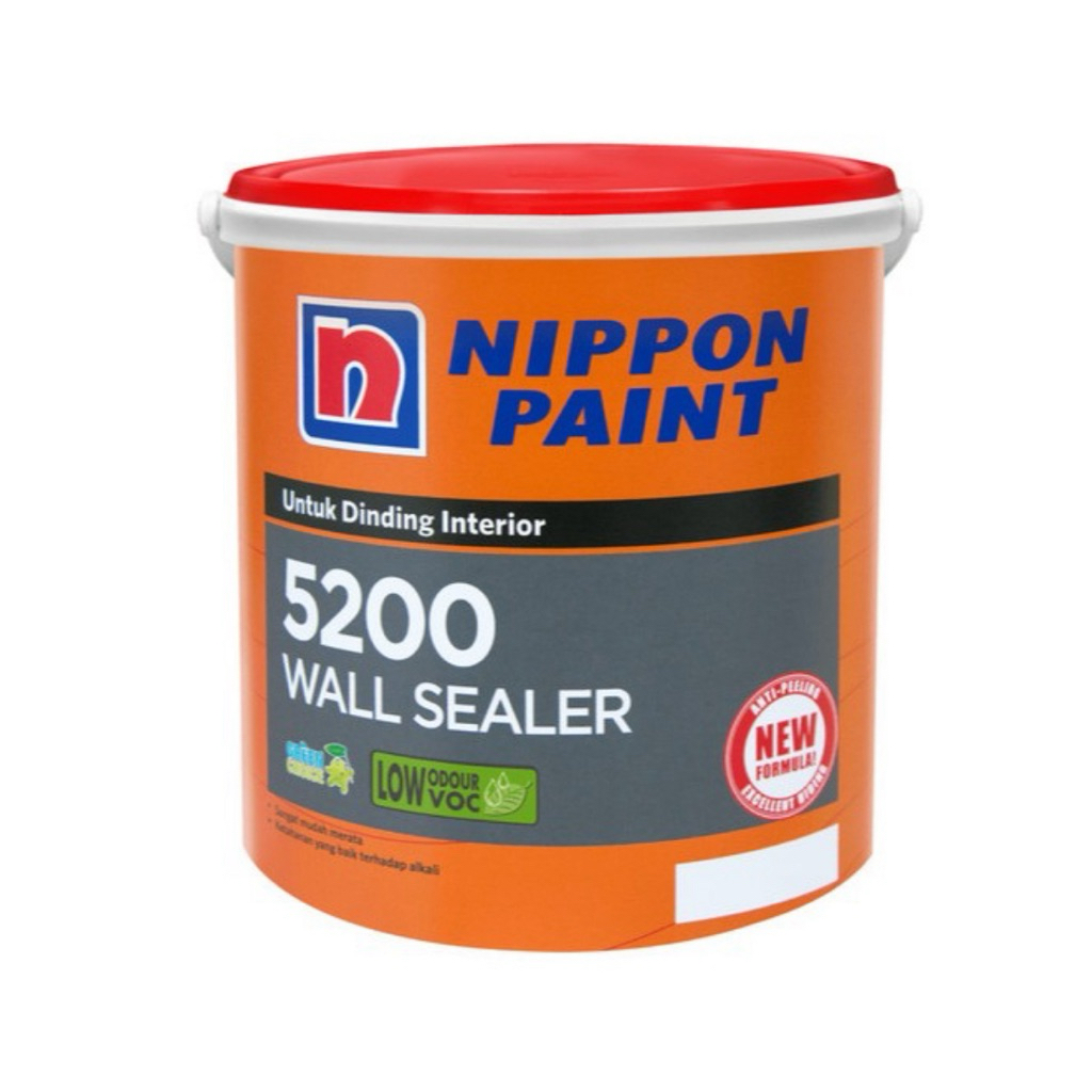 Cat Dasar Interior Nippon Paint 5200 Wall Sealer 5 KG - Alkali Resistant, Quick Drying, Ramah Lingku