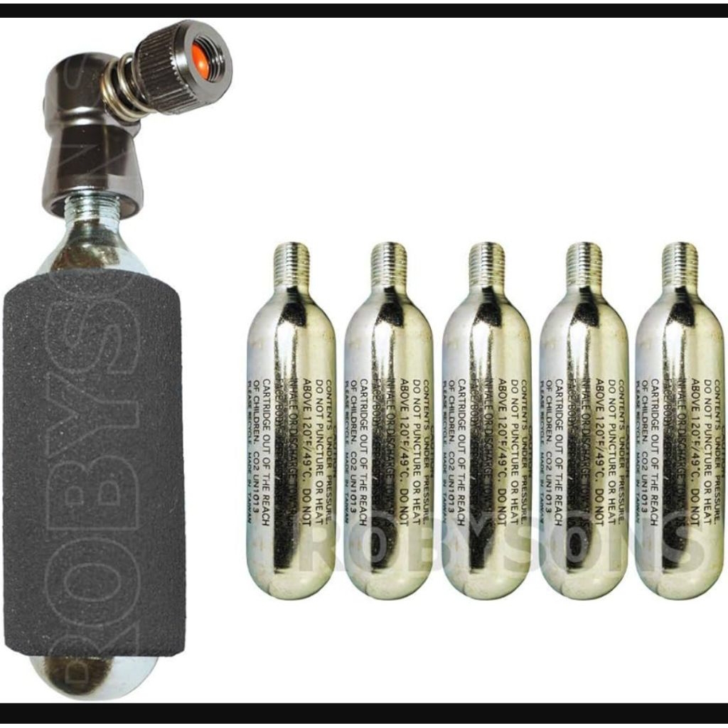 CO2 12 GRAM UNTUK POMPA SEPEDA PORTABLE ISI 5 TABUNG TANPA ULIR