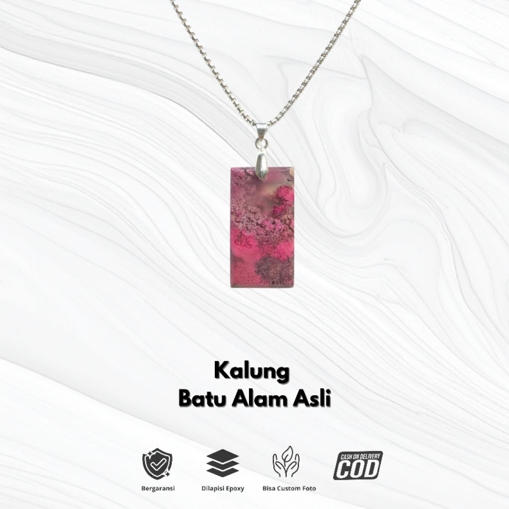 Kalung Batu Alam Premium Asli Kalung Batu Akik [Stok Baru]