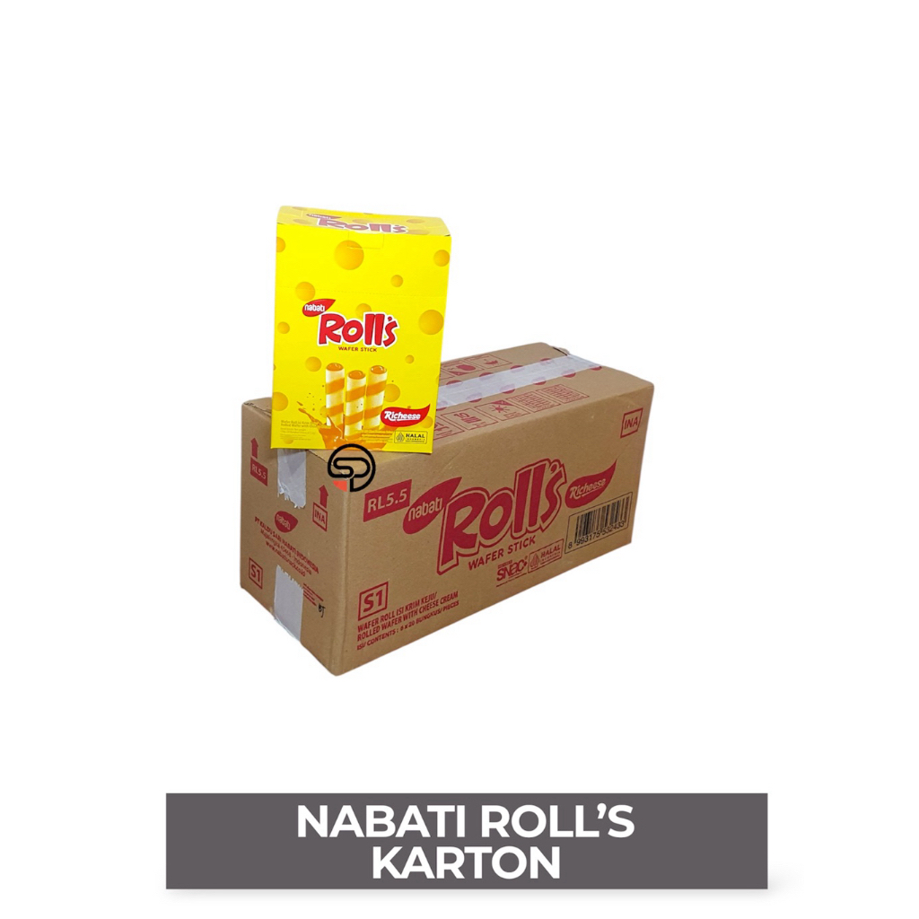 Nabati Rolls Wafer Stick Lezat Dan Renyah - 1 Dus Isi 6 Box
