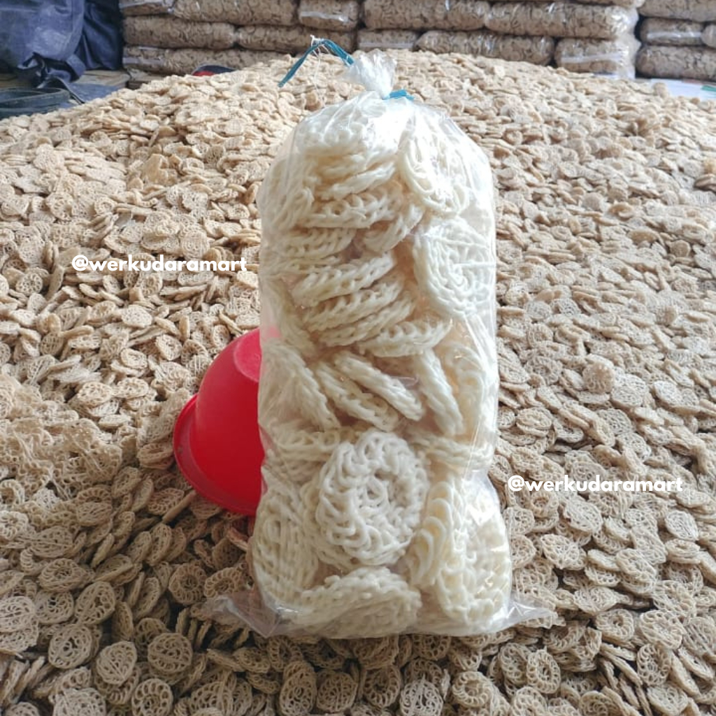 KERUPUK UYEL MAWAR KERITING MENTAH | KRECEK UYEL