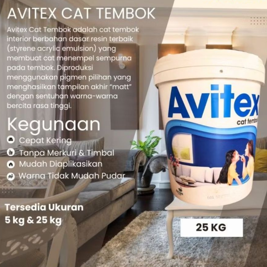 Cat AVITEX INTERIOR 25kg SW SUPER WHITE PUTIH