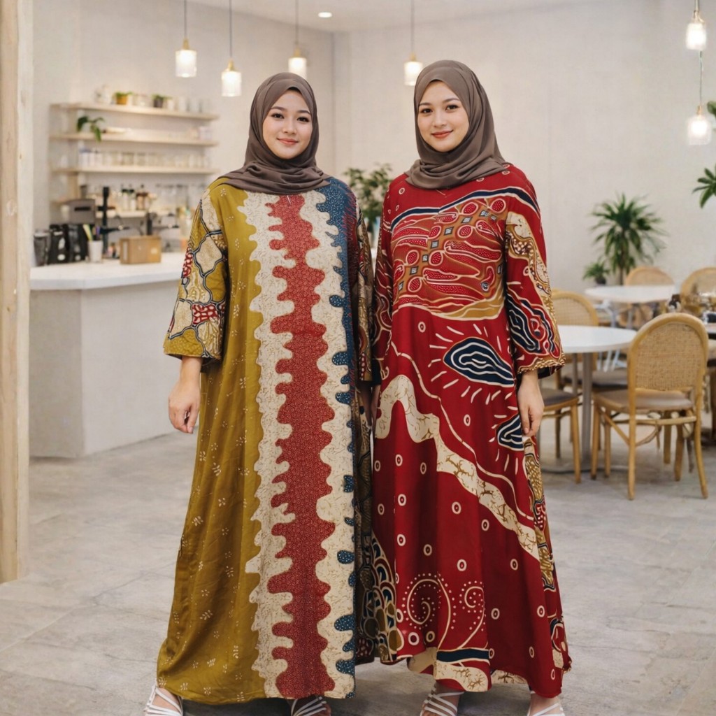 MECCA DRESS GAMIS LEBARAN.Mecca Jumbo LD 130 Rayon Premium Resleting Depan -Mewah dan elegan