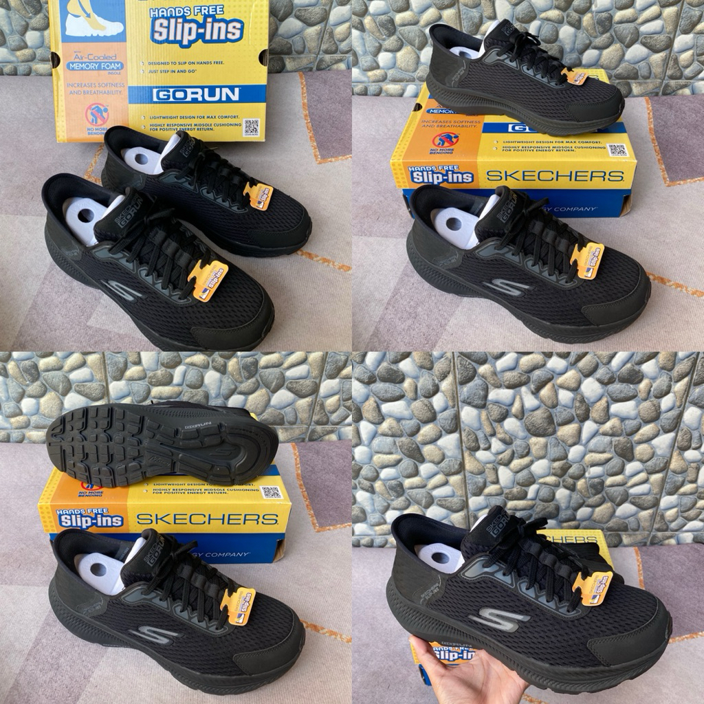 Sale 70% Sepatu Pria Skechers Men Black Original 100%