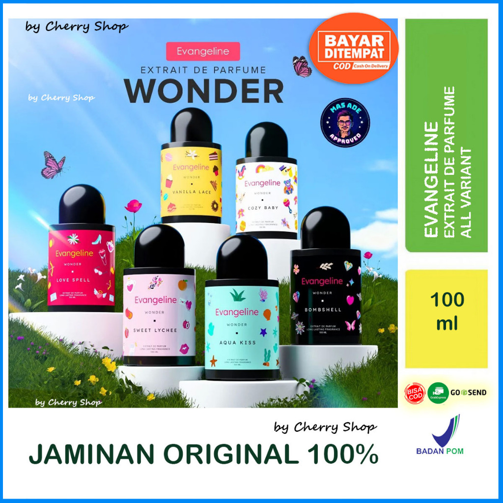 Evangeline Extrait De Parfum 100 ML | Parfum Perfume Minyak Wangi Wanita Pria Tahan Lama - Aqua Kiss