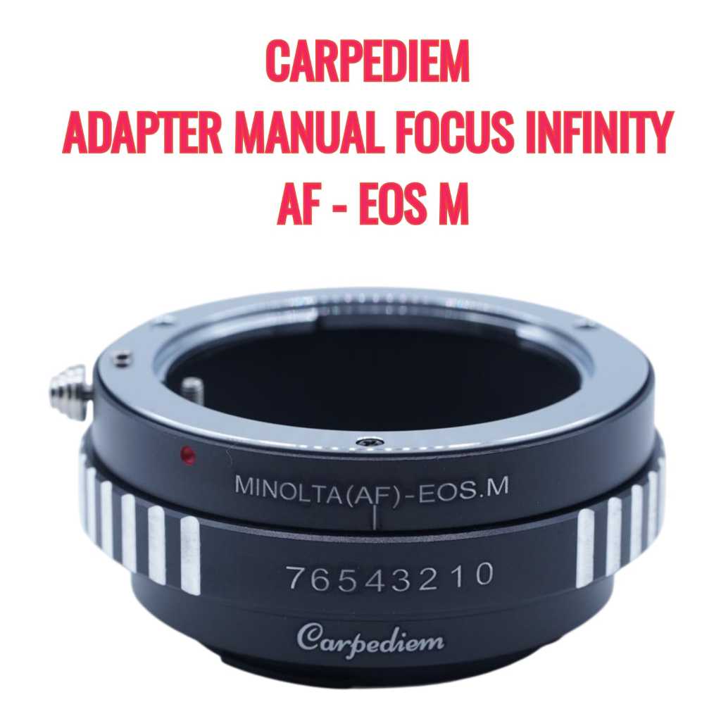 CARPEDIEM Lens Adapter | AF- EOSM | Lensa Sony Minolta AF Lens to Body Camera EOS M EF-M Mirrorless 