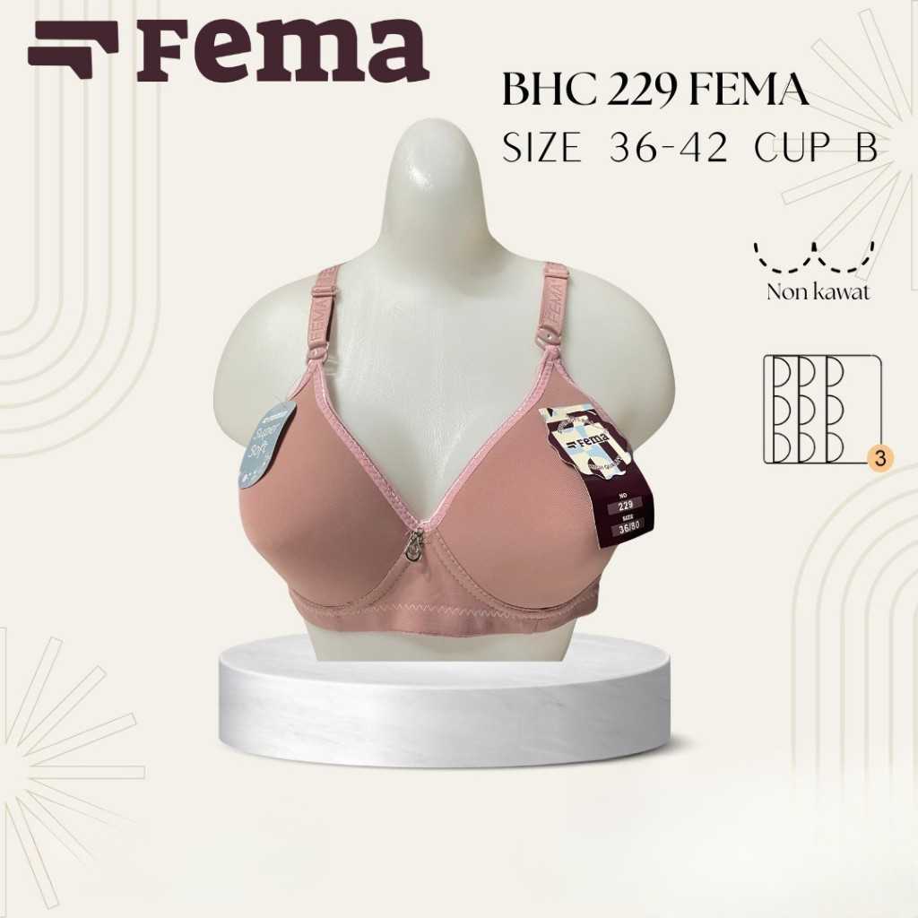 3 PCS Bh Wanita Busa Bra Tanpa Kawat FEMA 229 7331 1118