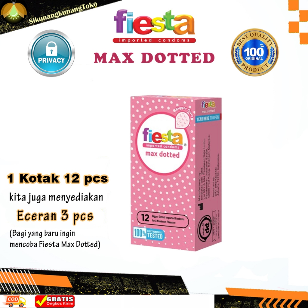 (SKN) Kondom Fiesta Max Dotted Condom Berbintil Bintil Bergerigi